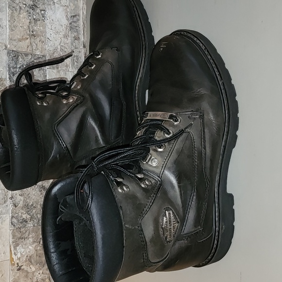 Harley-Davidson Men\'s Black Leather Boots